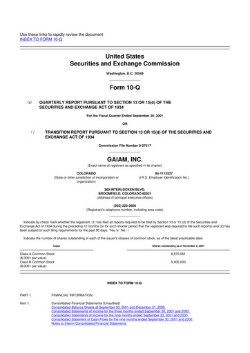 Thumbnail Gaia 10-Q Quarterly Report FY 