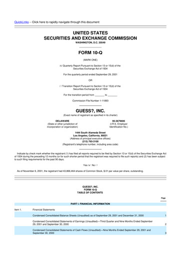 Thumbnail Guess 10-Q Quarterly Report FY 