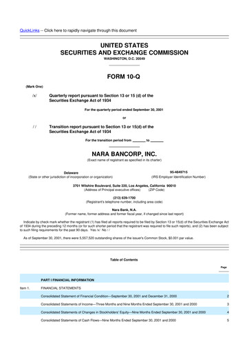 Thumbnail Hope Bancorp 10-Q Quarterly Report FY 