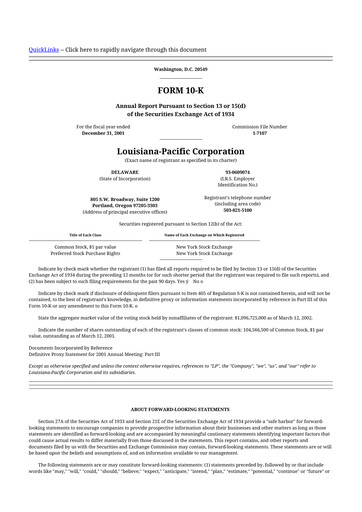 Thumbnail Louisiana-Pacific
 10-K Annual Report 