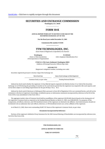 Thumbnail TTM Technologies
 10-K Annual Report 