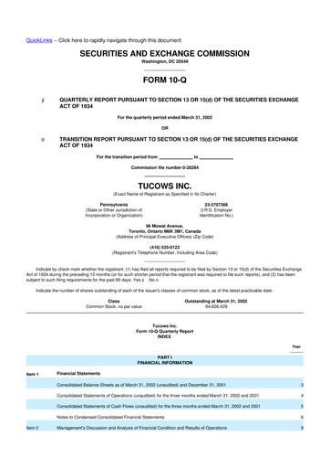 Thumbnail Tucows 10-Q Quarterly Report FY 