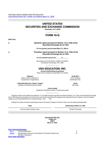 Thumbnail SLM Corporation (Sallie Mae) 10-Q Quarterly Report FY 