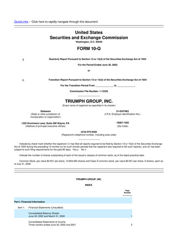Thumbnail Triumph Group
 10-Q Quarterly Report FY 
