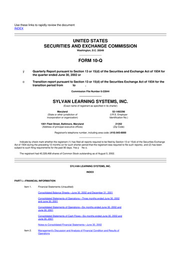 Thumbnail Laureate Education
 10-Q Quarterly Report FY 