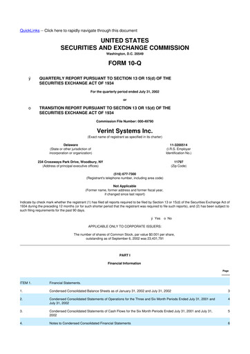 Thumbnail Verint Systems
 10-Q Quarterly Report FY 