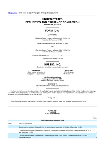 Thumbnail Guess 10-Q Quarterly Report FY 