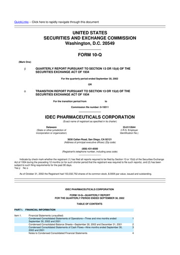 Vorschaubild Biogen 10-Q Quartalsbericht  