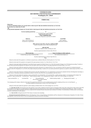 Thumbnail VIAVI Solutions
 10-K Annual Report 2018