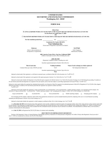 Thumbnail VIAVI Solutions
 10-K Annual Report 2020