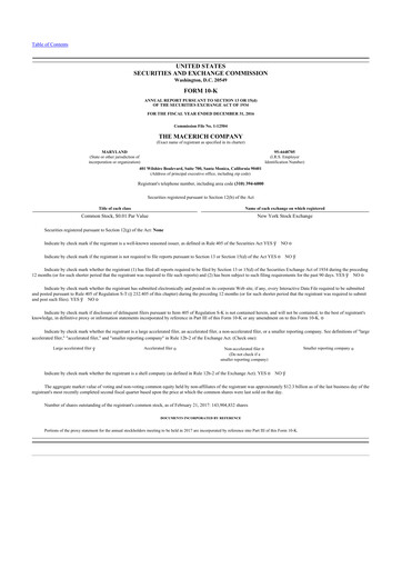 Thumbnail Macerich 10-K Annual Report 2016