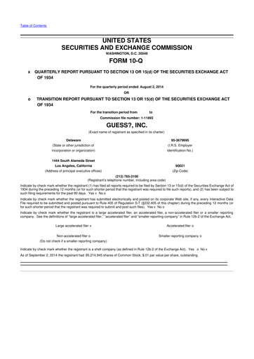 Thumbnail Guess 10-Q Quarterly Report FY2015 