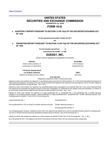 Thumbnail Guess 10-Q Quarterly Report FY2018 