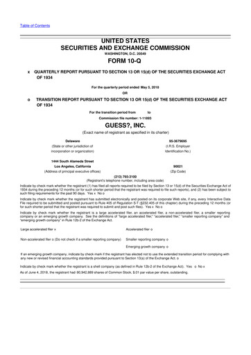 Thumbnail Guess 10-Q Quarterly Report FY2019 