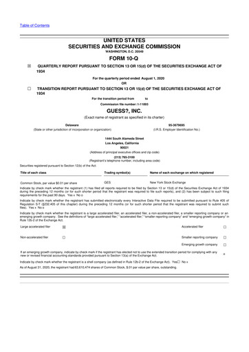 Thumbnail Guess 10-Q Quarterly Report FY2021 