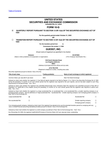 Thumbnail Guess 10-Q Quarterly Report FY2021 