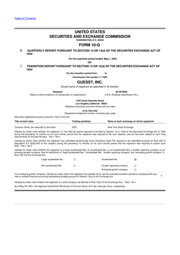 Thumbnail Guess 10-Q Quarterly Report FY2021 