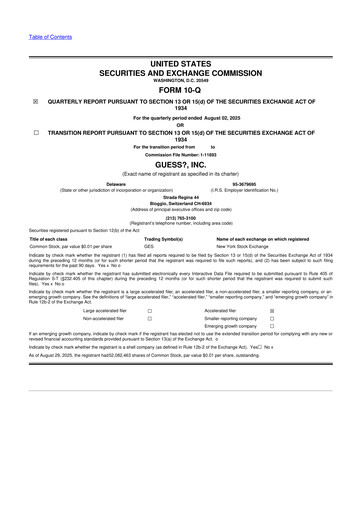 Thumbnail Guess 10-Q Quarterly Report FY2026 