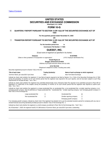 Thumbnail Guess 10-Q Quarterly Report FY2026 