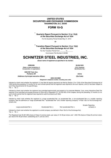 Thumbnail Radius Recycling 10-Q Quarterly Report FY2012 