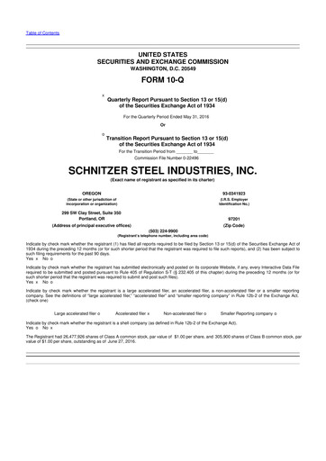 Thumbnail Radius Recycling 10-Q Quarterly Report FY2016 