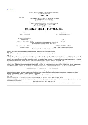 Vorschaubild Radius Recycling 10-K Jahresbericht 2018