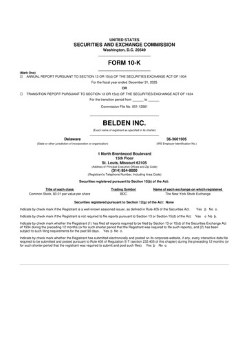 Thumbnail Belden 10-K Annual Report 2025