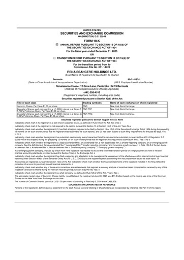 Thumbnail RenaissanceRe
 10-K Annual Report 2025