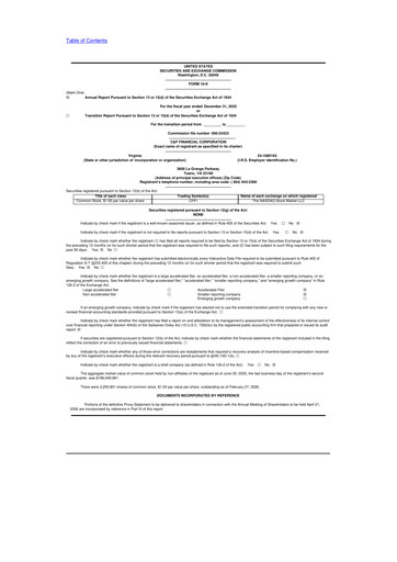 Thumbnail C&F Financial Corporation

 10-K Annual Report 2025