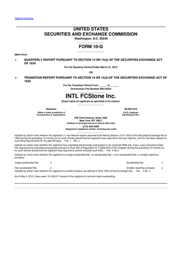Thumbnail StoneX Group 10-Q Quarterly Report FY2012 