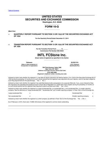 Thumbnail StoneX Group 10-Q Quarterly Report FY2015 