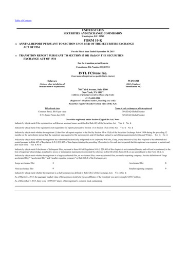 Thumbnail StoneX Group 10-K Annual Report 2015