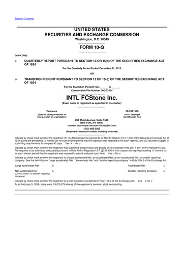 Thumbnail StoneX Group 10-Q Quarterly Report FY2016 