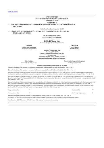 Thumbnail StoneX Group 10-K Annual Report 2017