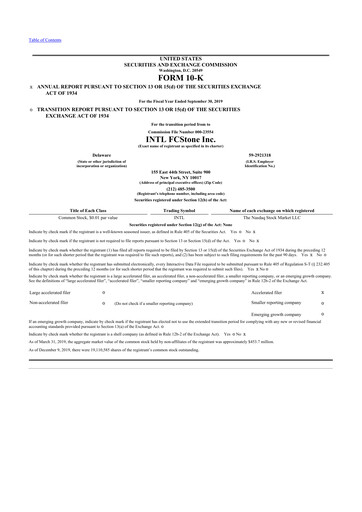 Thumbnail StoneX Group 10-K Annual Report 2019