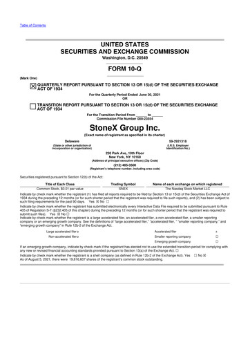 Thumbnail StoneX Group 10-Q Quarterly Report FY2021 