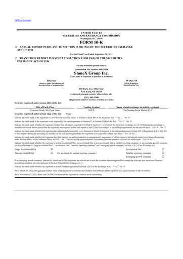 Thumbnail StoneX Group 10-K Annual Report 2022