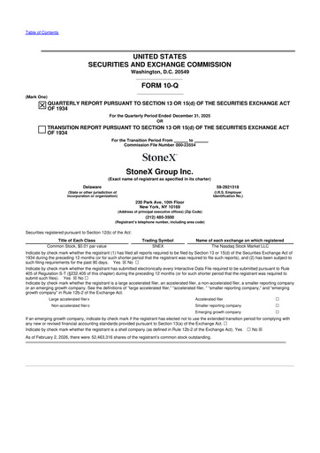 Thumbnail StoneX Group 10-Q Quarterly Report FY2026 