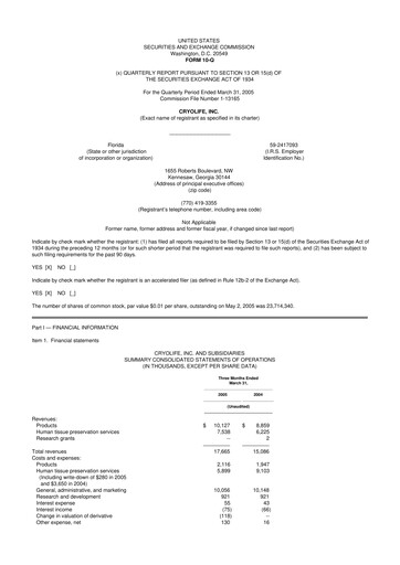 Thumbnail Artivion 10-Q Quarterly Report FY 