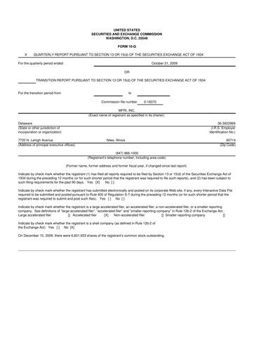 Thumbnail Perma-Pipe International 10-Q Quarterly Report FY 