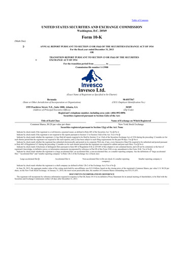 Thumbnail Invesco
 10-K Annual Report 2013