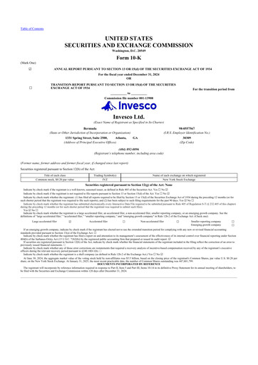 Thumbnail Invesco
 10-K Annual Report 2024