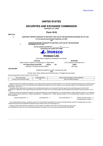 Miniature Invesco
 10-Q Rapport trimestriel 2025 
