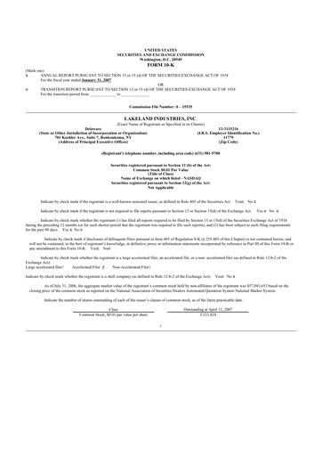 Thumbnail Lakeland Industries
 10-K Annual Report 