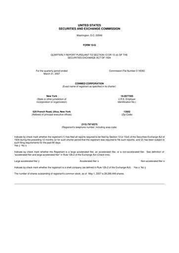 Thumbnail CONMED 10-Q Quarterly Report FY 
