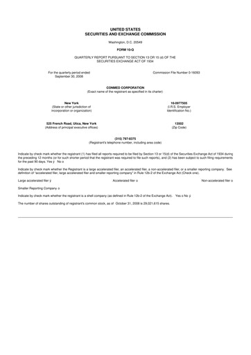 Thumbnail CONMED 10-Q Quarterly Report FY 