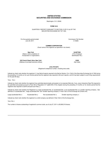 Thumbnail CONMED 10-Q Quarterly Report FY2011 