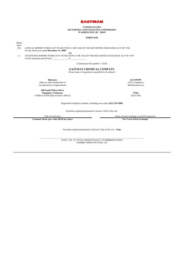 Thumbnail Eastman Chemical
 10-K Annual Report 