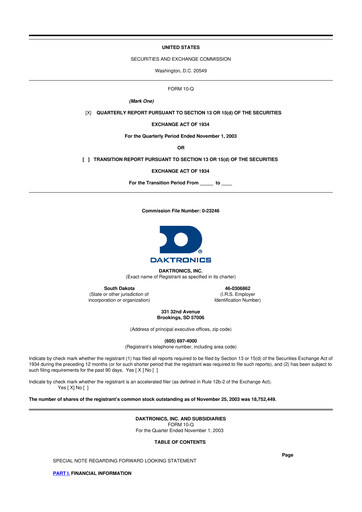 Thumbnail Daktronics 10-Q Quarterly Report FY 