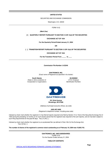 Thumbnail Daktronics 10-Q Quarterly Report FY 
